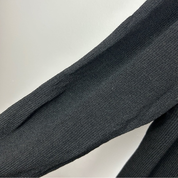 St. John Basics Santana Knit Button Front Sweater Cardigan Large Black - Picture 9 of 13